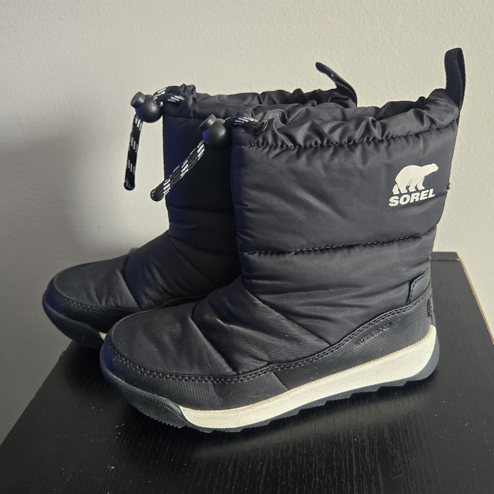 Kids Sorel Black Insulated Snow Boots